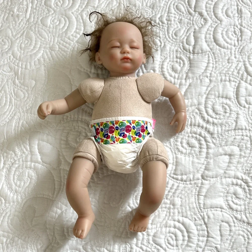 NPK Collection Realistic REBORN Baby Doll Reddish Hair Vinyl Silicone/Soft Body